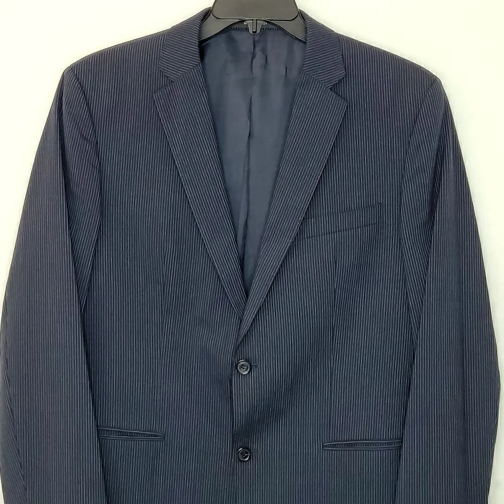 Hugo Boss Super 120 Pinstripe Two Button Virgin Wool Blazer‎ Size 40R